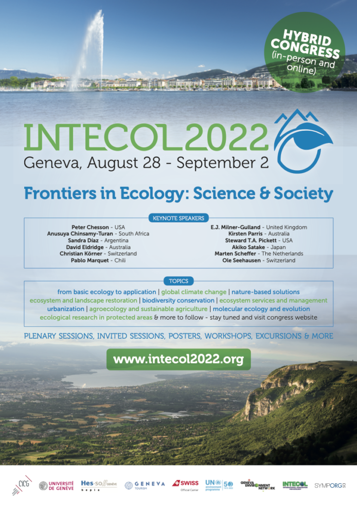 INTECOL2022 : Call for Session and Workshop proposals